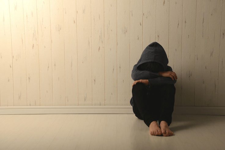 不登校で悩む男の子